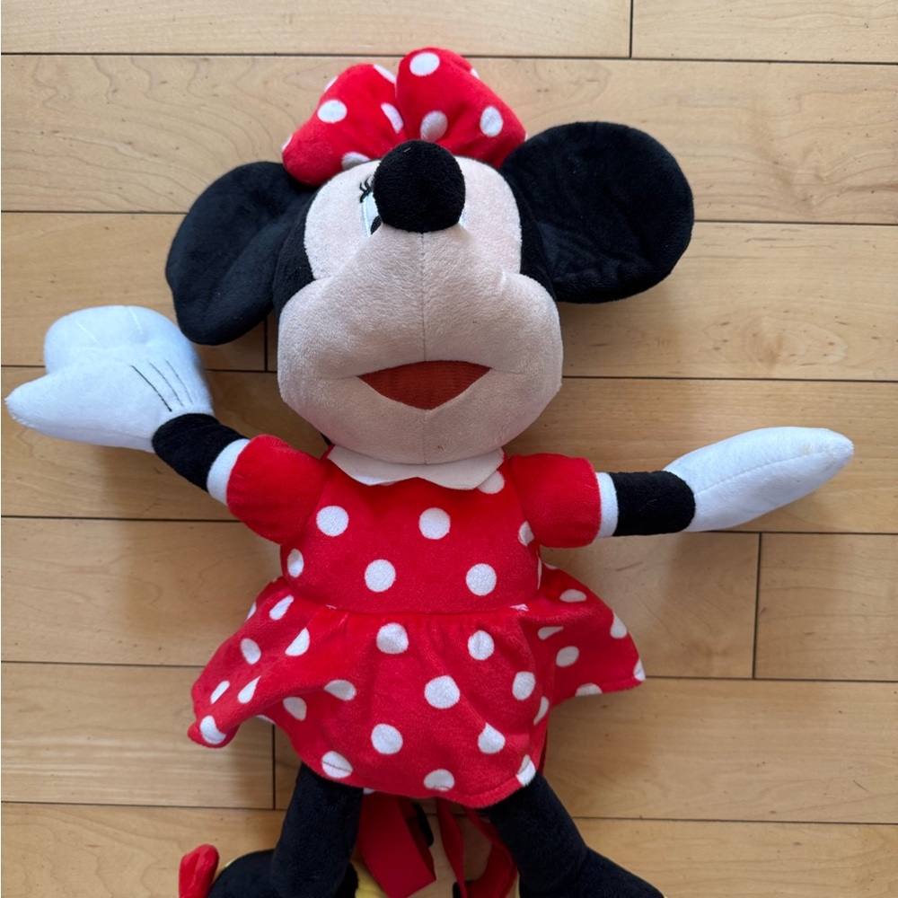 Disney Minnie Mouse Stuffed Animal Red and Black small bag for kids
